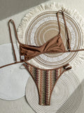2026 Printed Crochet Bikini Women Swimsuit Female Swimwear Two-pieces Bikini Set High Leg Cut Bather Bathing Suit Swim Beachwear