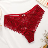 2026 Sexy Panties Womens Fashion Lace Lingerie Seductive Low Waisted Underwear Nylon Granny Thongs Woman трусы женские 부부생활 속옷