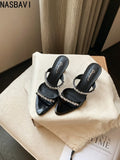 2026 New Style Luxury Rhinestone Slippers For Women's Slip-on Elegant Princess Dress Shoes Top Quality Pumps Fashion Sandals