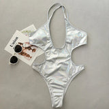 Sexy Halter Hollow Out Women Swimwear One Piece Swimsuit Female Monokini High Cut Bather Bathing Suit Swim Beachwear Bodysuit