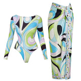 2026 Cut Out One Piece Swimsuit with Skirt Women Hollowen Swimwear Monokini Patchwork Bodysuit Bathing Suit Beach Wear