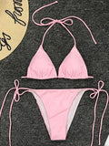 Sexy Neon Extreme Mini Micro String Bikini 2025 Women Swimsuit Female Swimwear Two-Piece Bikini Set Bathing Suit Swim Beach Wear