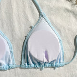 4 Colors Sexy Halter Bikini Female Swimsuit Three-pieces Bikini set With Shorts Women Swimwear Bather Bathing Suit Swim V7843W