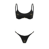 Sexy 3Pcs Swimsuit With Mini Skirt Women Bikini Push Up Swimwear Solid Biquini High Cut Monokini Swim Suit Bathingsuit Beachwear