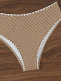 XS - L Wrinkled Strappy Bandeau High Waist Bikini Female Swimsuit Women Swimwear Two-pieces Bikini Set Bather Bathing Suit Swim