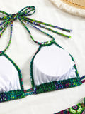 2026 String Triangle Printed Bikini Women Sexy Swimwear Female Halter Swimsuit Solid Bathers Bathing Swimming Swim Suit Beach