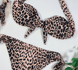 2026 Sexy Bikini Bandeau Women Dot Leopard Bowknot Swimwear Swimsuit Female Beach Bikinis Set Bathing Suit Trajes De Bano Mujer