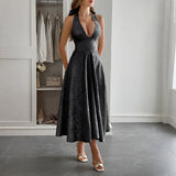 White Jacquard Backless Bow Evening Party Dress Women Robes Backless Elegant Sexy Dress Bodycon Long Summer Dress Vestidos