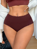 1PCS Women High Waist Seamless Panties Tummy Control Briefs Soft Breathable Solid Basic Underwear Ladies Lingerie S-XXL
