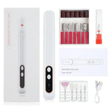 Electric Nail Grinder Nail Polishing Machine with Light Portable Mini Electric Manicure Pen for Gel Removing Polishing Dead Care