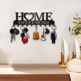 Metal Wall Mount Key Holder With Ten Hooks Design Style