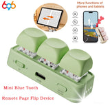 Multi-functional Keyboard Page Turner Short Video Slide PPT PDF Page Flipping Music Switch Take Photos Blue Tooth Remote Control