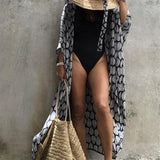 7 Colors Leaves Printed With Belt Half Sleeve Tunic Beach Cover Up Cover-ups Beach Dress Beach Wear Beachwear Female Women V4511