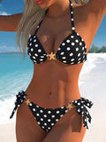 New Coffee Leopard Print Bikini Set Women Starfish Push Up Bra Bandage Thong Swimsuit 2026 Summer Bathing Suit Holiday Swimwear