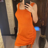 20 Colors Backless Lace Up Crochet Knitted Tunic Beach Cover Up Cover-ups Beach Dress Beach Wear Beachwear Female Women V5479