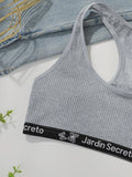 without chest cushion Grey lace elegant no steel ring sexy sports suit yoga women's casual underwear set C3472