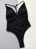 2025 Sexy Cross Bandage Backless Women Thong Swimwear One Piece Swimsuit Female High Cut Monokini Bathing Suit Swim Beach Wear