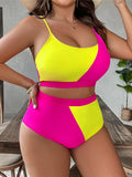 0XL - 4XL Splicing Bikini Plus Size Large Size Swimwear Women Swimsuit Female Two-pieces Bikini set Bather Bathing Suit K7271
