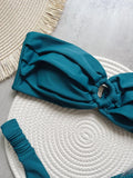 Wrinkled Bandeau High Cut Mini Thong Bikini Female Swimsuit Women Swimwear Two-pieces Bikini Set Bather Bathing Suit Swim Lady