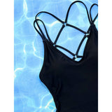 S - XL Sexy Leopard Printed V Neck Women Swimwear One Piece Swimsuit Female Backless High Leg Cut Bather Bathing Suit Swim V4808