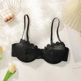Women's Lingerie sexy bra polka dot thin style translucent flower sweet style lingerie push up braissereMR2639