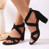 Summer New Round Toe Square Heel Comfortable Casual Sandals Fashionable/sexy Banquet Hot Selling High-heeled Sandals for Women
