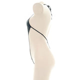 Sexy Jumpsuit patent leather bikini Straps Bandage Bodysuit Beach Girl One-piece Bikini Costume Women Pajamas Lingerie Uniform
