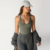 Sporty Style Tank Top Women Yoga Style Vest Solid Color Slim Fit Strapless Sportswear 2026 New Summer Dress up Female Clothing