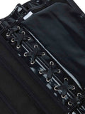 New European and American leather breasted glossy leather court corset waist corset