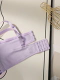 Women's Oversized Underwear With Half Cup Gathered Anti Sagging Flower Embroidery Design Suitable For Plump Women 90D-110D B2510