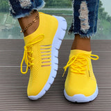 Spring Autumn Solid Breathable Mesh Flat Shoes Women Plus Size Non Slip Sock Sneakers Woman Comfortable Soft Sole Sport Shoes