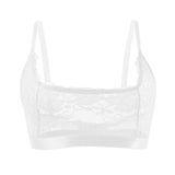 Women Lingerie Sheer Floral Lace Wire-Free No Pad Bra Underwear Adjustable Strap Unlined Brassiere Lingerie Elegant Women's Bras