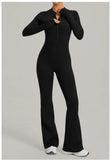 Women's Seamless Yoga Jumpsuits Sports Fitness Gym One-piece Long-sleeves Hip-Lifting Beauty Back Workout Training Bodysuits