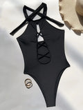 New Sexy High Neck Zipper Women Swimwear One Piece Swimsuit Female Monokini High cut Trikini Ribbed Bathing Suit Swim Bodysuit