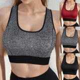 Women Racerback Sports Bra Seamless High Impact Support Fitness Yoga Brassiere Shockproof Workout Running Gym Underwear Bralette