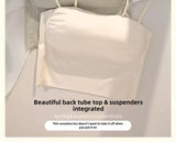 MOYISU Beautiful Back Strap Underwear Women's Big Chest Small Chest Gathering Without Trace Chest Thin Summer Vest Wear Bra