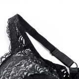 Plus Size E F G H I Cup Womens Bra Lace Brassiere Support Underwire Mesh Thin Large Adjusted-straps BH