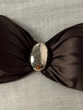Metal Buckle Satin Bikini Women Mini Micro Thong Swimwear Female Swimsuit Two-pieces Bikini Set High Cut Bathing Suit Swim Lady