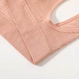 Ribbed Seamless U-Back Bralette Women's Push Up Tube Tops Wire Free Plunge Underwear Sexy Lingerie Small Cup Intimates M-XL