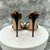 Women's Leopard Print Suede Pointed Toe Stiletto Mules - Slip-On High Heel Sandals for Party, Summer & Streetwear