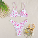 sexy print push up bikinis sets two pieces underwire swimsuit bikini swimsuit Swimwear Biquini conjunto de bikini tankini