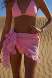 New Women Mesh Wrap Skirts Bikini Cover-Ups Ruffle Kaftan Sarong Sexy Beach Skirt Cover-Ups 9 Color