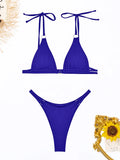 Ring Link Bikini 2025 Solid Sexy Swimsuit Women Padded Swimwear Female Bathers Bathing Swimming Swim Suit Beachwear