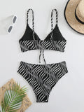 High Waist Bikini 2026 Women Strappy Swimsuit Sexy Striped Swimwear Female Bathers Bathing Swimming Swim Suit Beachwear