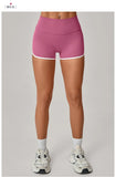 Color Blocking Patchwork Yoga Shorts Women Tight Fitting Peach Hip Lifting Sports Pants Gym Running Bike Wear Leggings