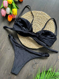 Sexy Steel bracket Solid color Bikini Set Women's Swimsuit Two-piece Triangle Swimwear Bathing Suit Brazilian Biquinis