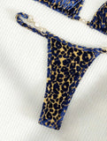DEKA Sexy Brazilian Shiny Pearl Micro Bikini Faux Leather Swimwear Women Thong Swimsuit Halter Triangle Bikini Set Bathing Suit