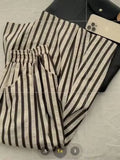 Retro Chic Solid Color Striped Skirt For Women In Summer, High Waisted And Slimming A-line Mid Length Umbrella Skirt Casual OHS8