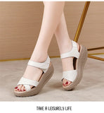 Women Comfortable Sandals Wedges Platform Ankle Strap Casual Orthotic Walking Sandals Orthopedic Arch Support 5cm heel