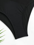 Sexy One Shoulder Swimwear Women 2026 Vintage Mesh Patchwork Transparent Tummy Control One Piece Swimsuit Beach Bathing Suits